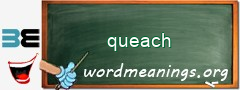 WordMeaning blackboard for queach